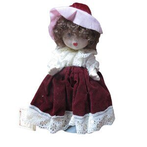 Porcelain Della Bella Napoli Doll 8" Le Creazioni from Italy  Includes Doll Stan